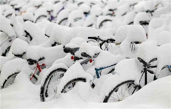 Snow and bikes