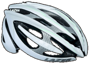 The Lazer Helium - a high end helmet. Very light, comfortable and adaptable retention system - around $200