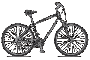 Hybrid bicycle with suspension fork