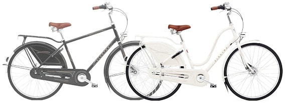 Electra Amsterdams - His 'n' Hers. A traditional interpretation of men's and women's bicycles.