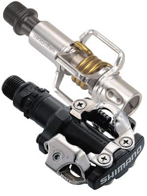 Mountain bike pedals - some brands adjust release tension by means of a small screw