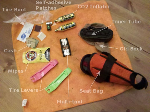 This is what's in my seat pack for my regular road ride.
