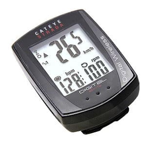 This triple wireless computer senses heart rate and pedaling cadence