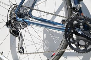 Modern compact, wide range 2x10 speed derailleurs