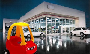 So - you're going to buy a car. Where do you go? The toy-store obviously ...