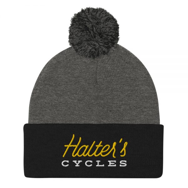 Halter’s Cycles Pom-Pom Beanie - Image 3