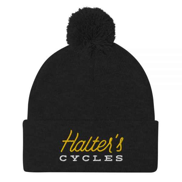 Halter’s Cycles Pom-Pom Beanie
