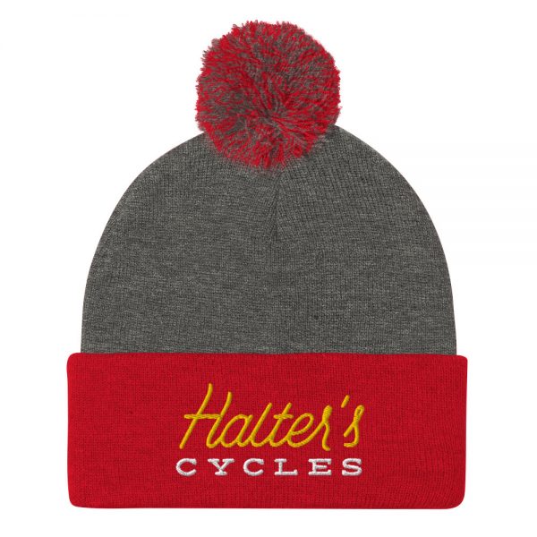 Halter’s Cycles Pom-Pom Beanie - Image 4