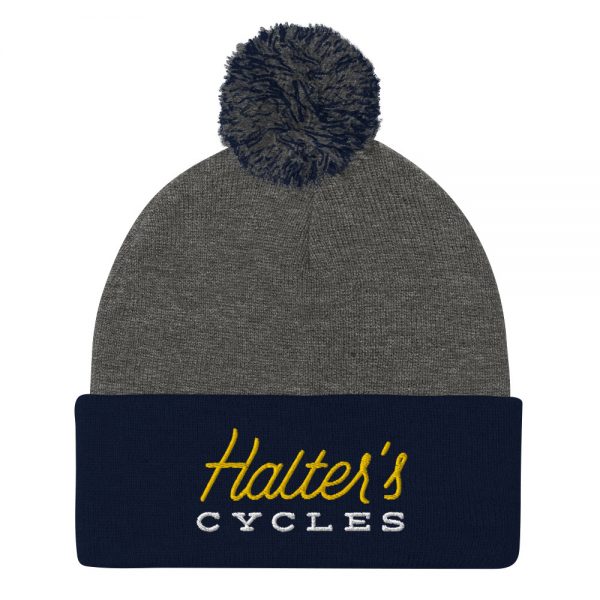 Halter’s Cycles Pom-Pom Beanie - Image 2